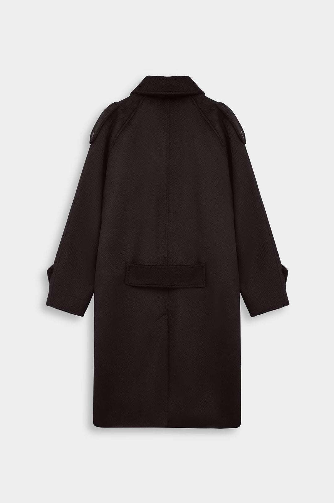 Giesto Manteau en laine marron à large col croisé - Marron