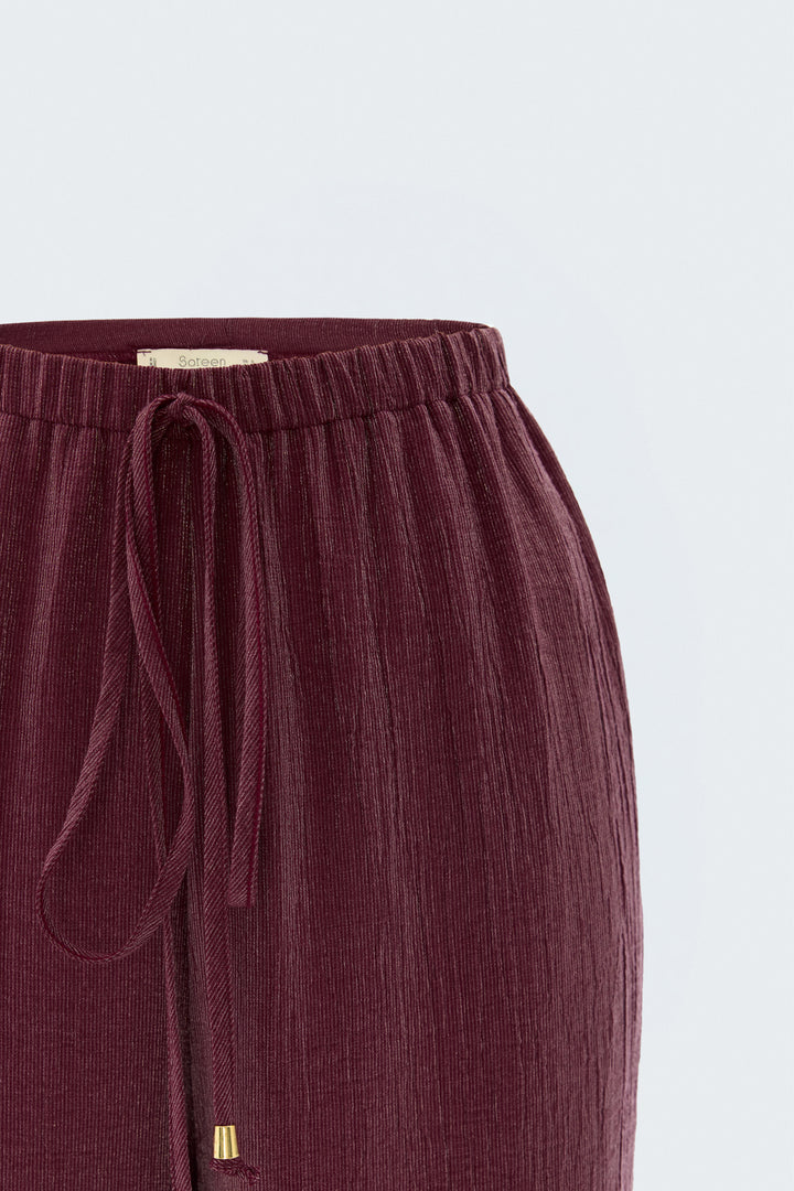 Sateen Pantalon Glow - Bordeaux