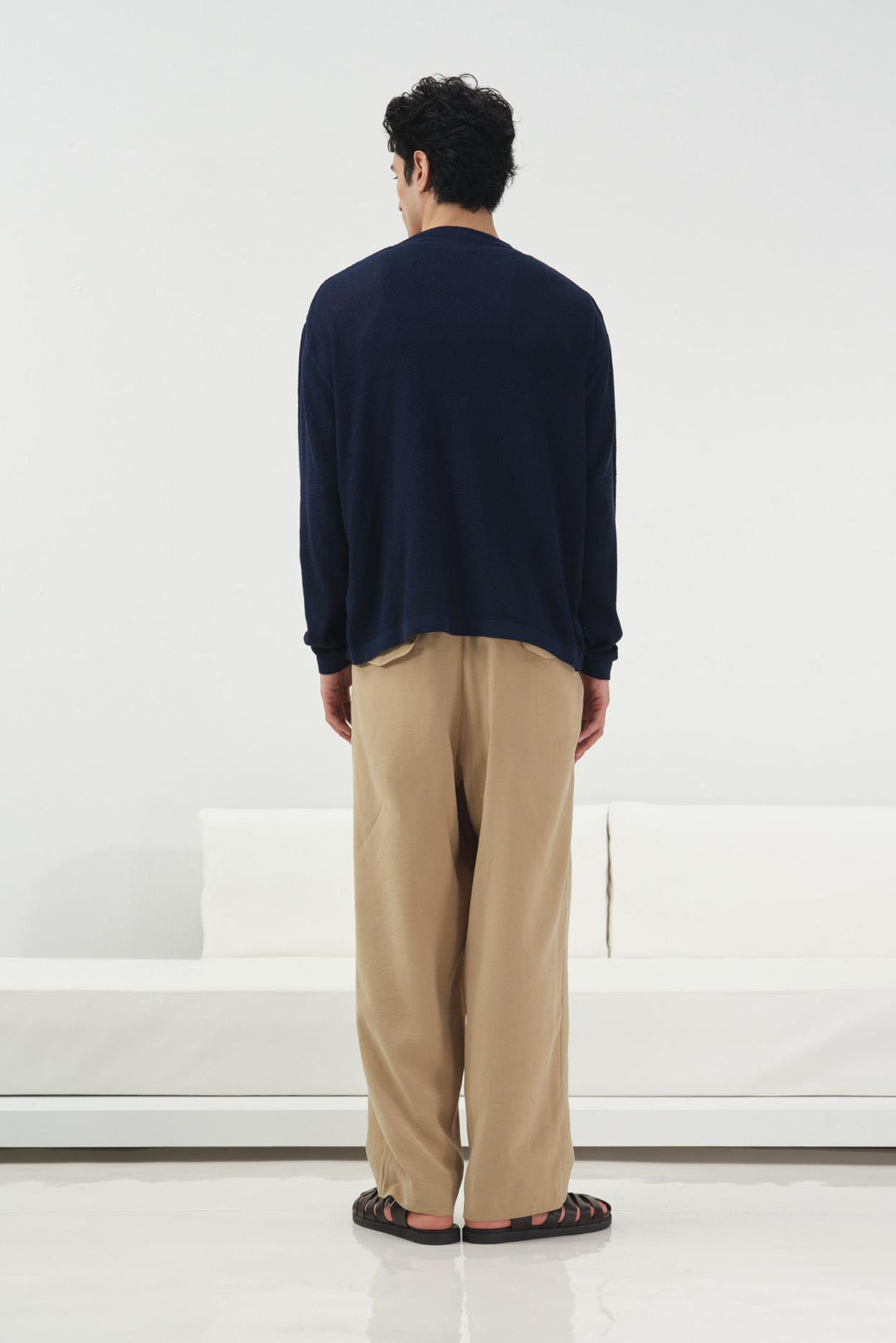 Giesto Gilet en tricot léger à mailles fines bleu marine - Bleu marine