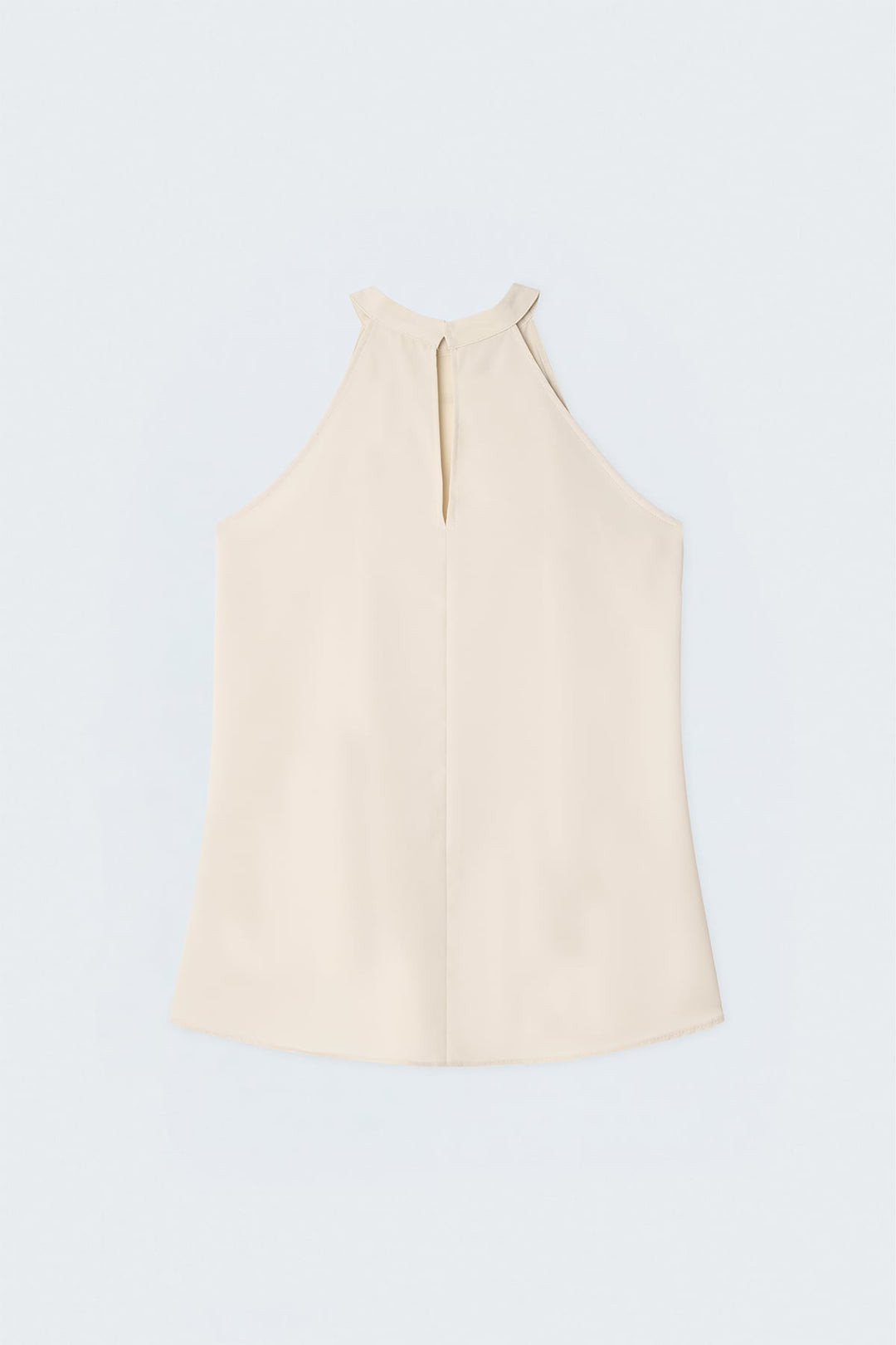 Sateen Blouse Col Halter - Beige