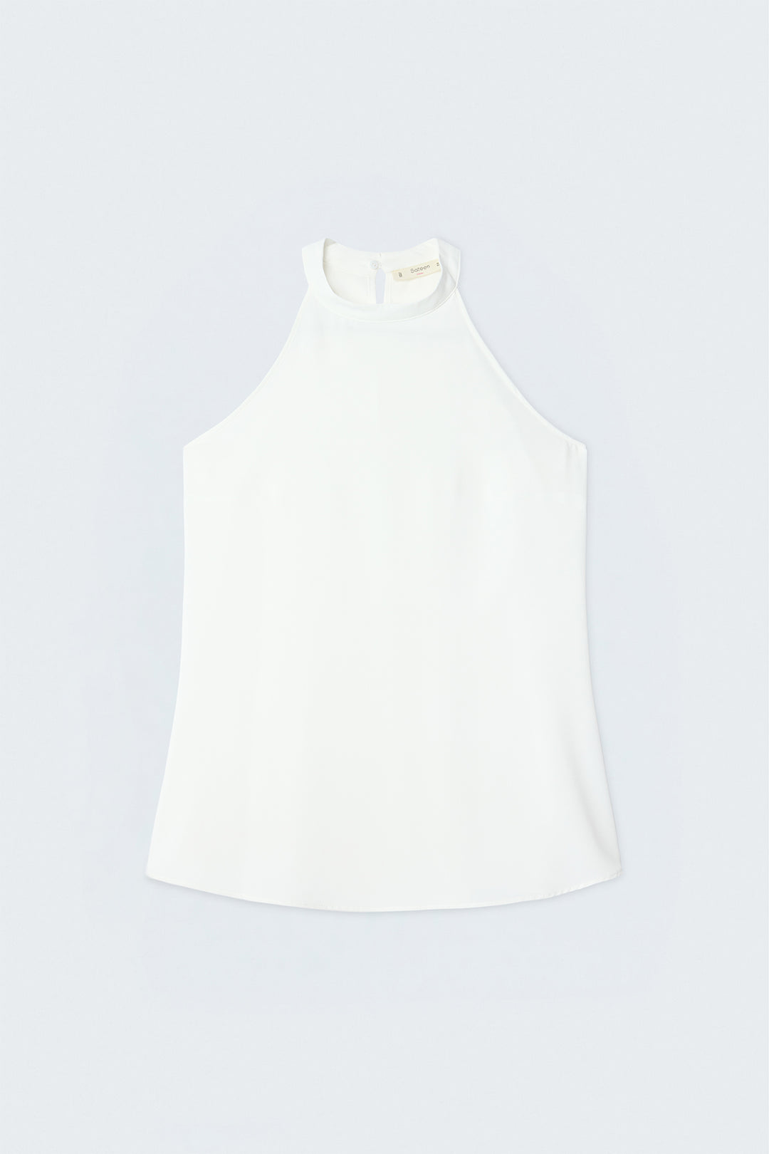 Sateen Blouse Col Halter - Écru