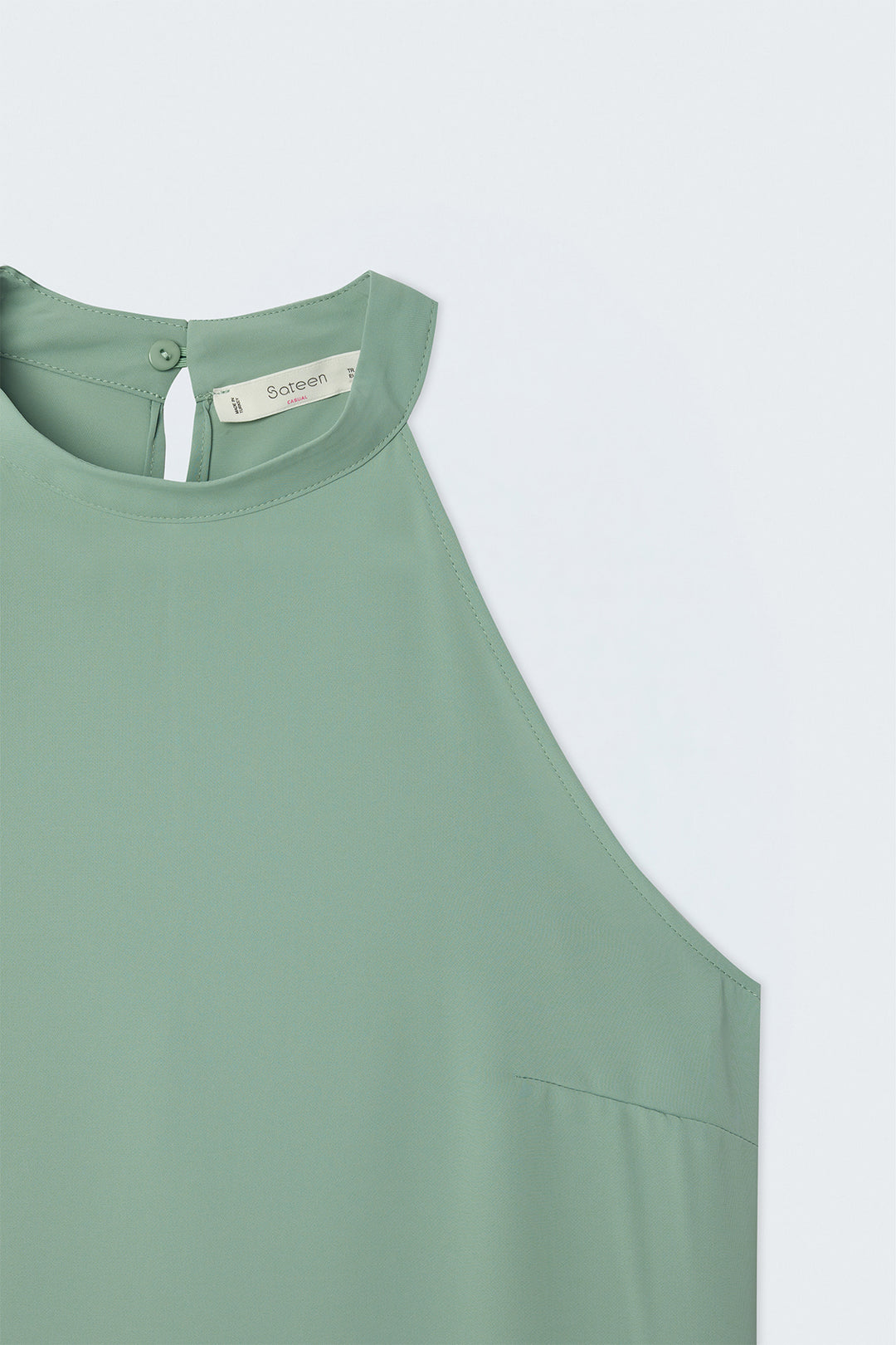 Sateen Blouse Col Halter - Menthe