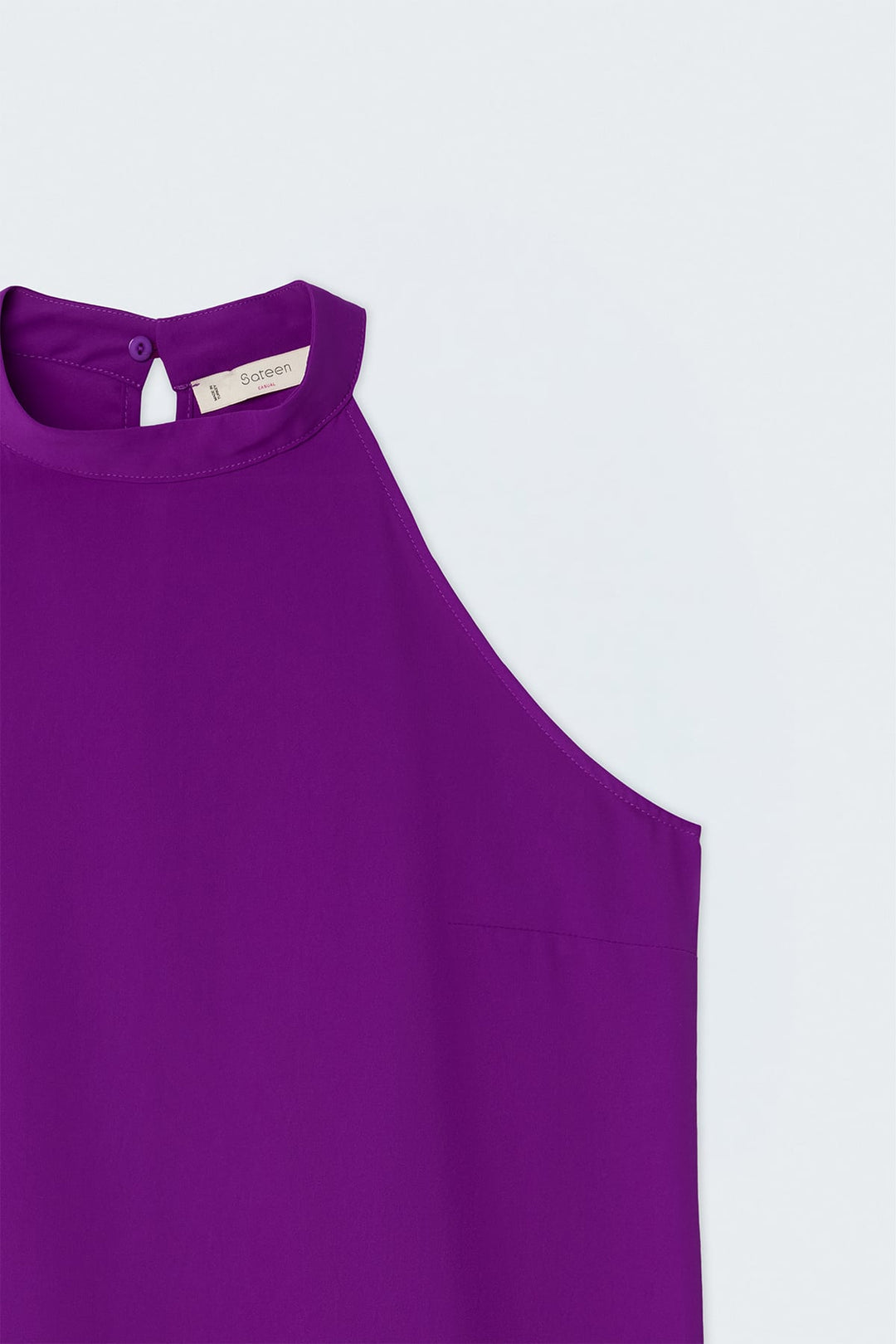 Sateen Blouse Col Halter - Violet