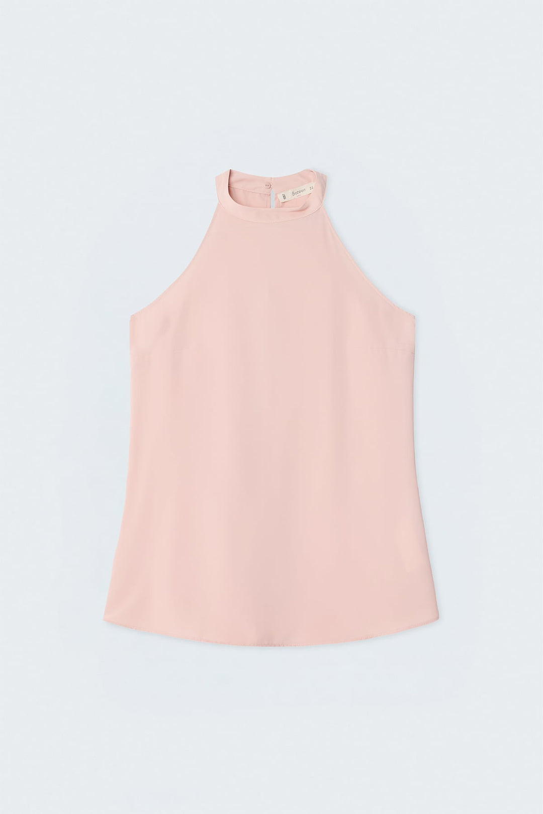 Sateen Blouse Col Halter - Poudre