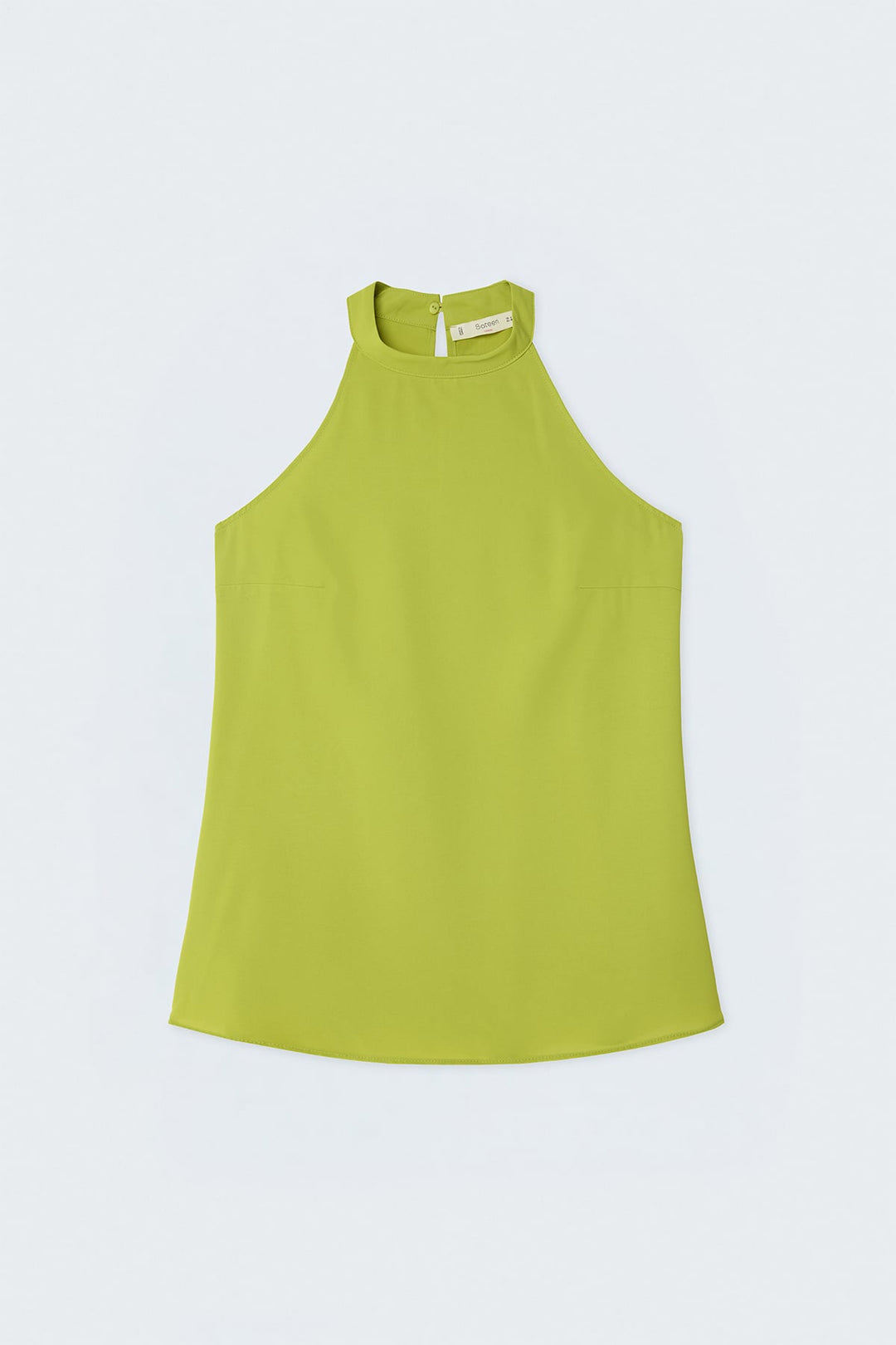 Sateen Blouse Col Halter - yag Vert