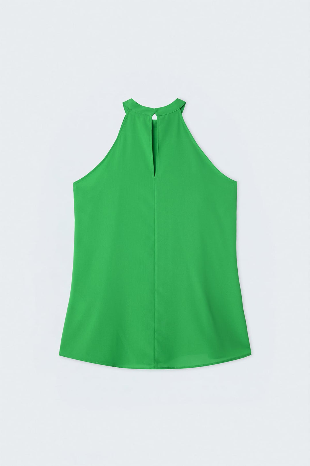 Sateen Blouse Col Halter - Vert