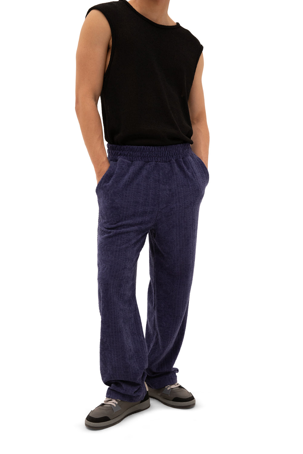 Giesto Pantalon en serviette - Bleu marine