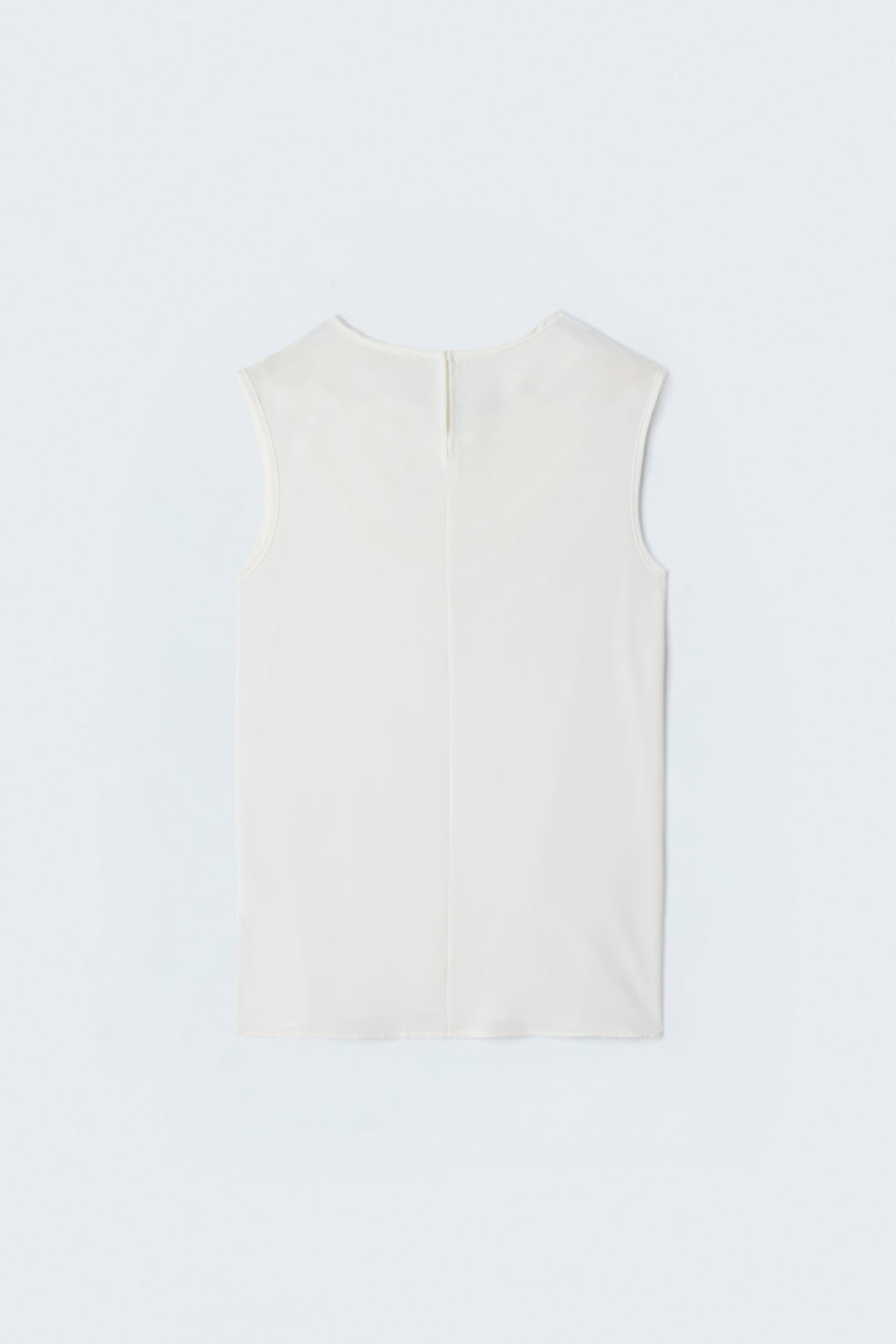 Sateen Blouse à Détails de Perles - Écru