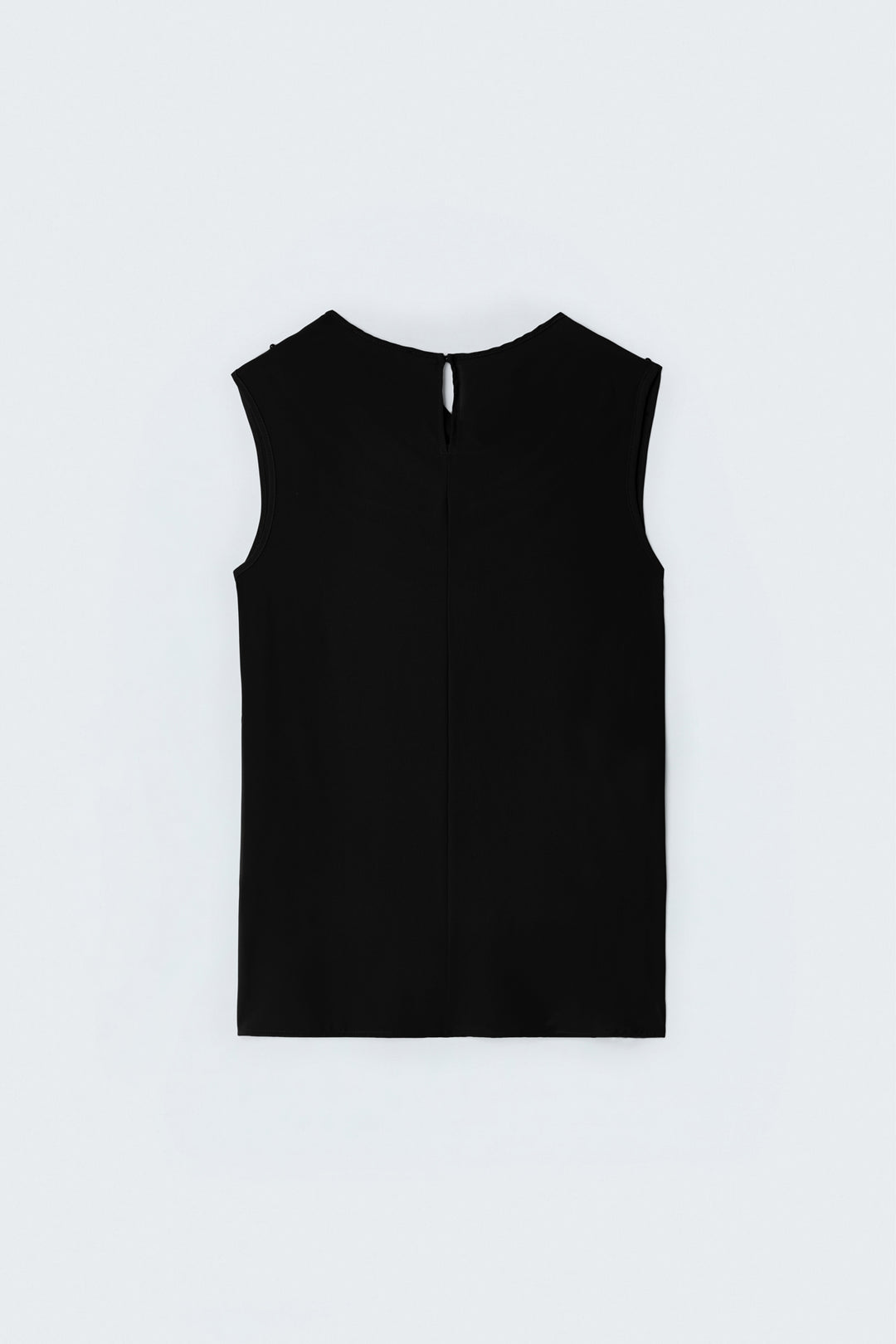 Sateen Blouse à Détails de Perles - Noir
