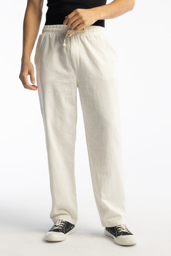 Giesto Pantalon en lin inclusif - Blanc