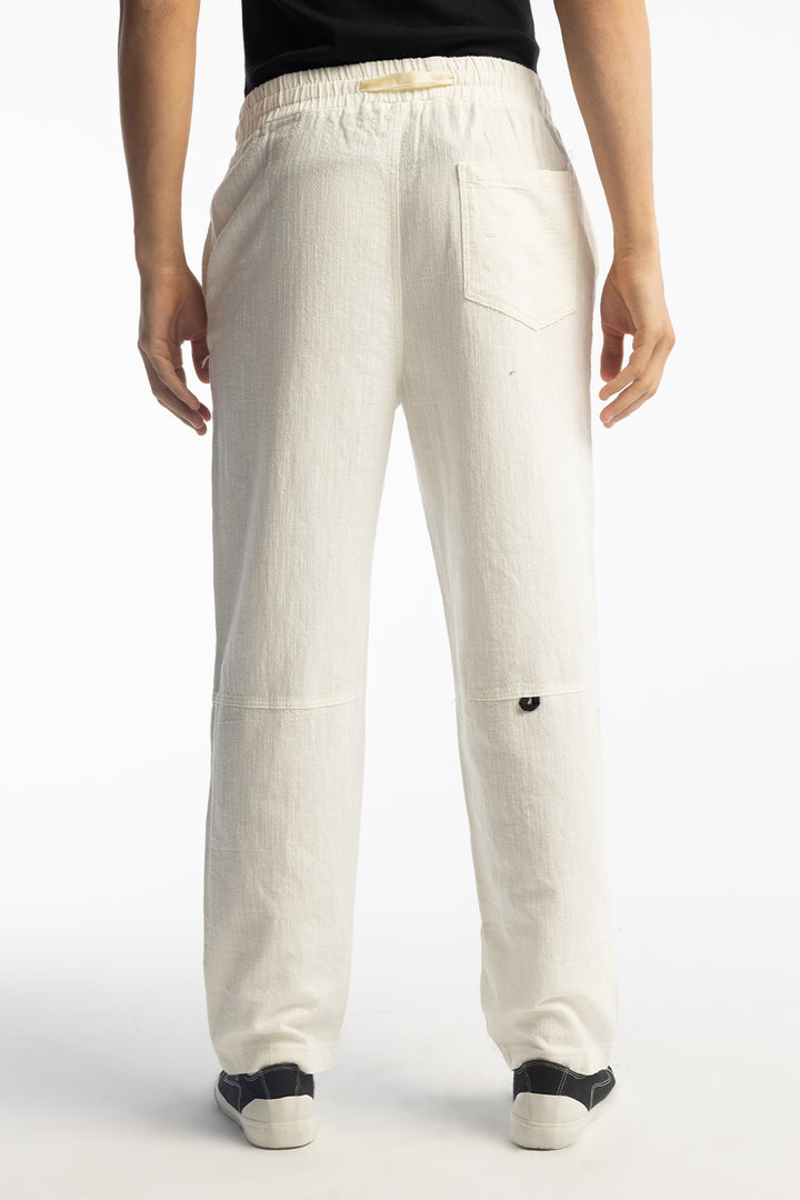 Giesto Pantalon en lin inclusif - Blanc