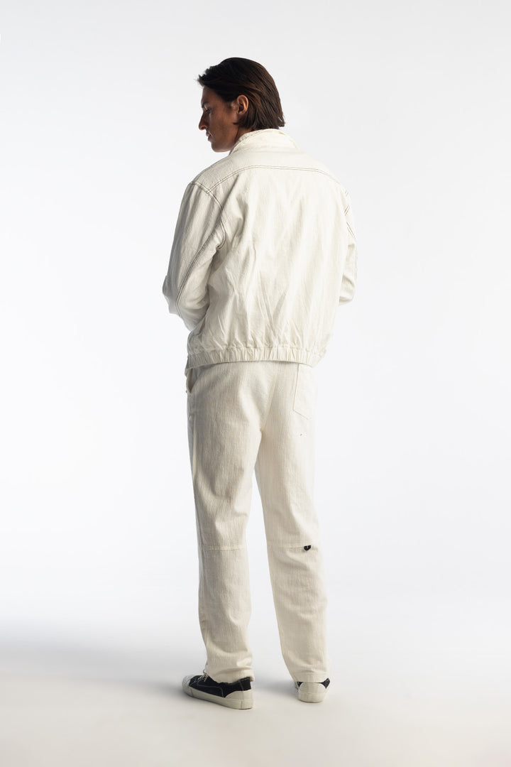Giesto Pantalon en lin inclusif - Blanc