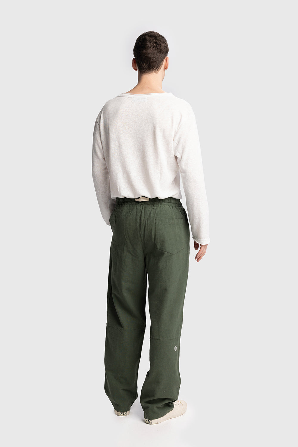 Giesto Pantalon en lin inclusif - Kaki