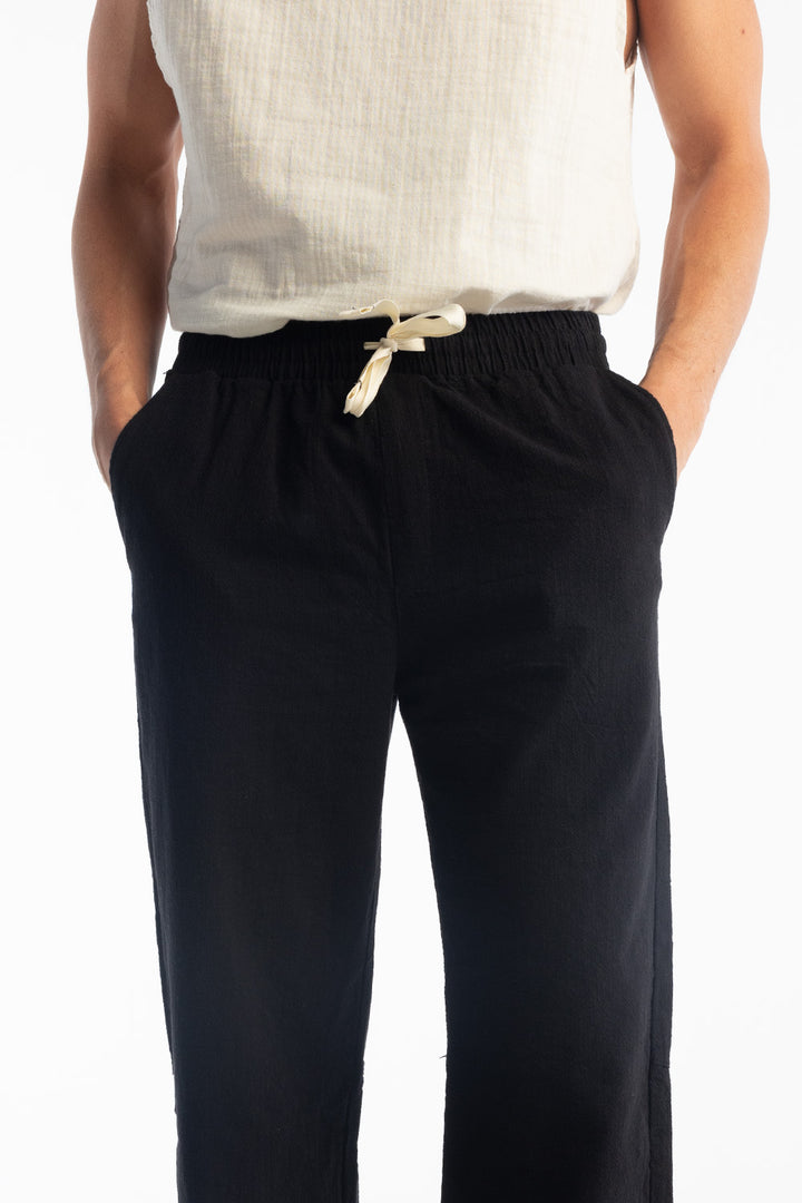 Giesto Pantalon en lin Inclusive - Noir