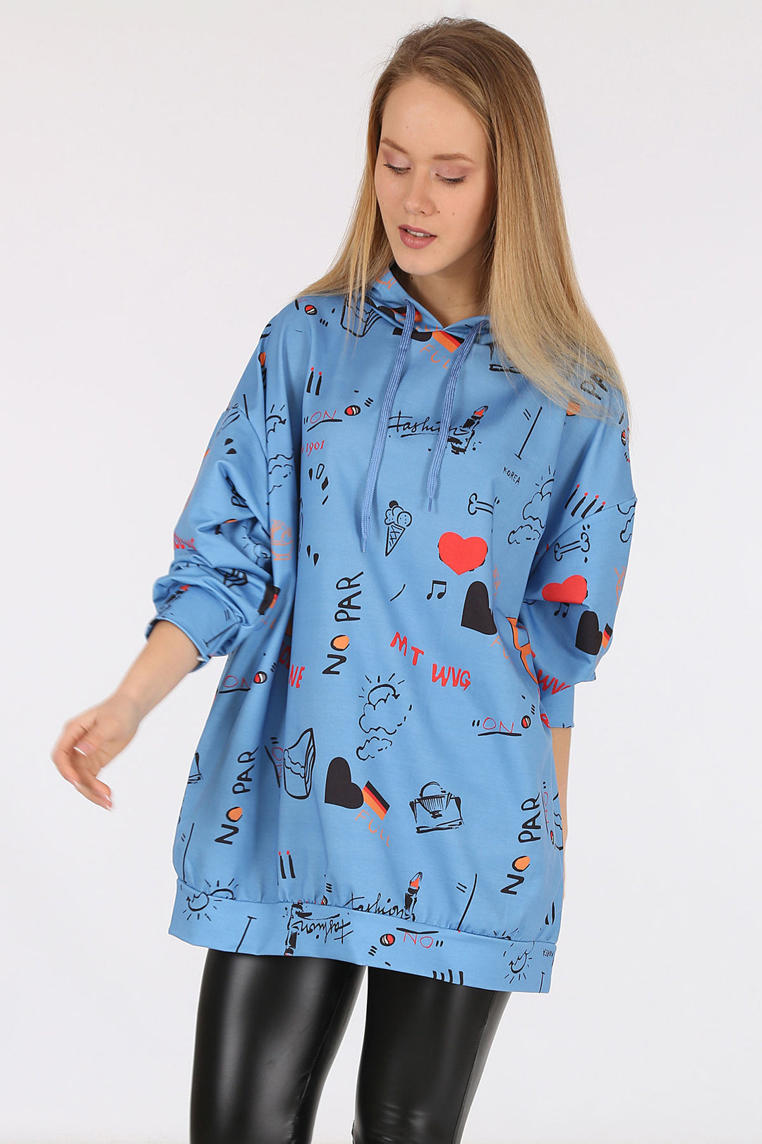 Bigdart 4289 Sweatshirt Oversize à Capuche - Indigo