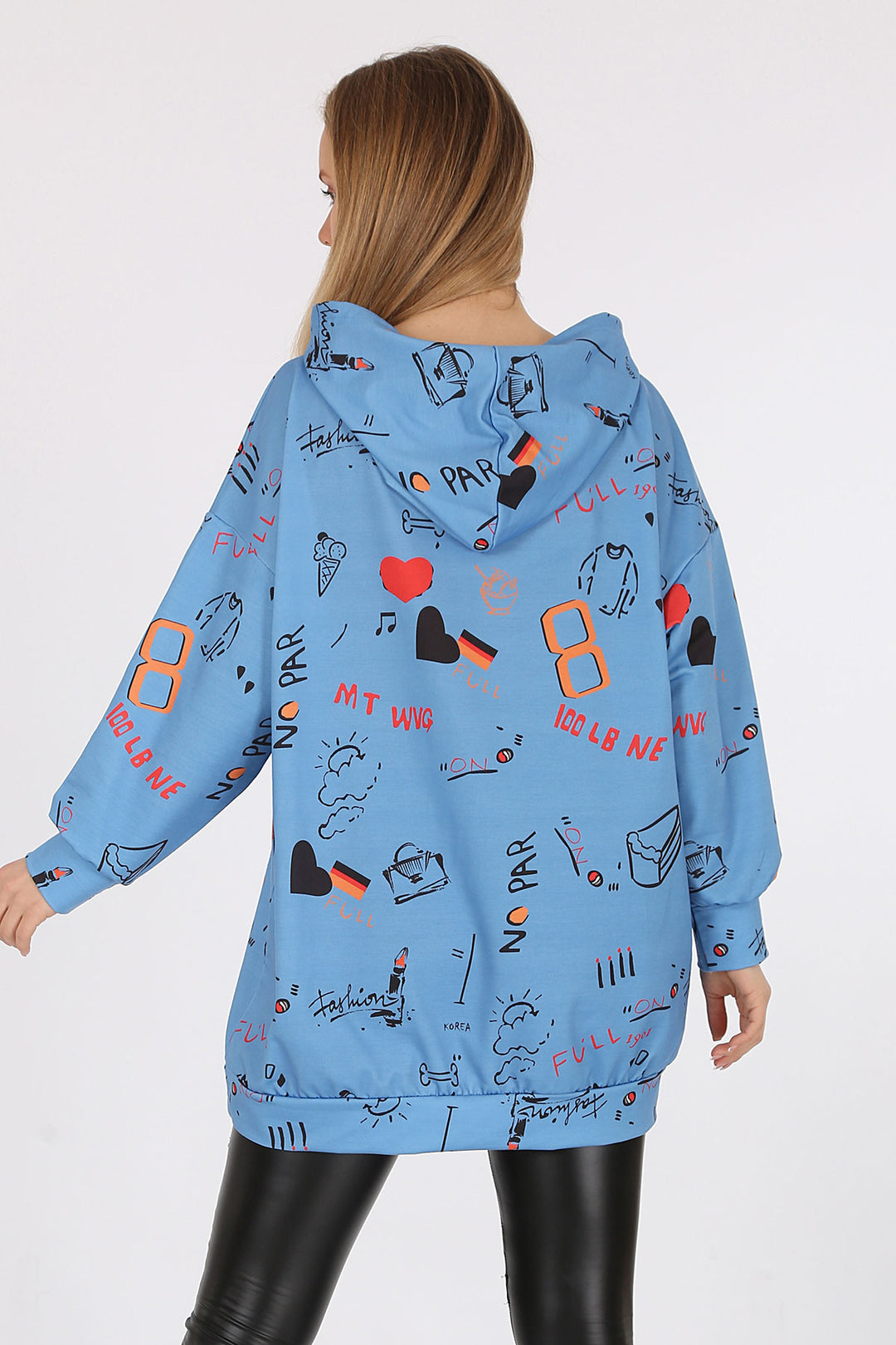 Bigdart 4289 Sweatshirt Oversize à Capuche - Indigo