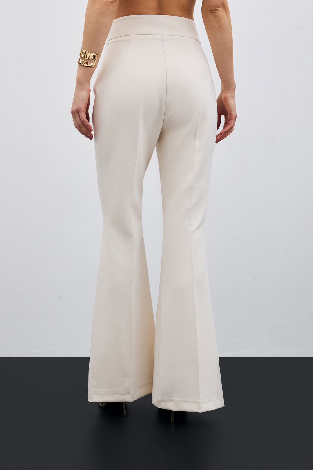Sateen Pantalon Évasé Espagnol - Beige