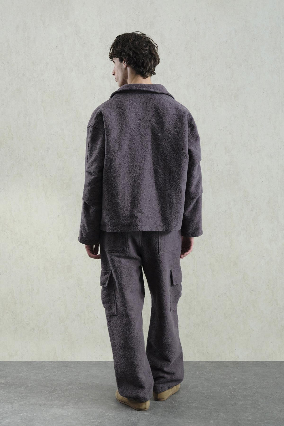 Giesto Veste grise à motif jacquard - Gris