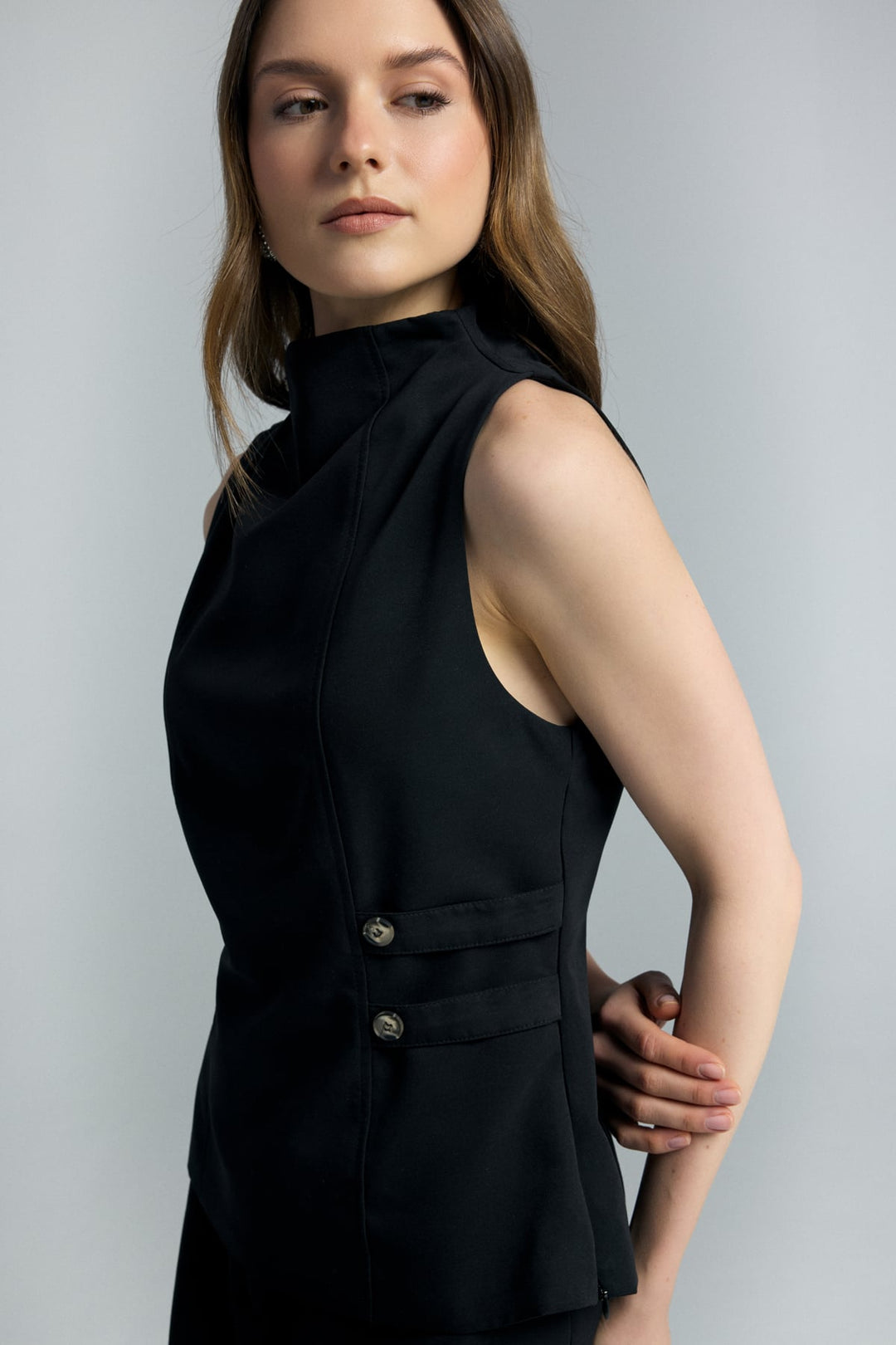Sateen Blouse Jessi - Noir