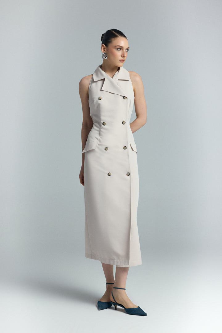 Sateen Robe Jessi - Beige
