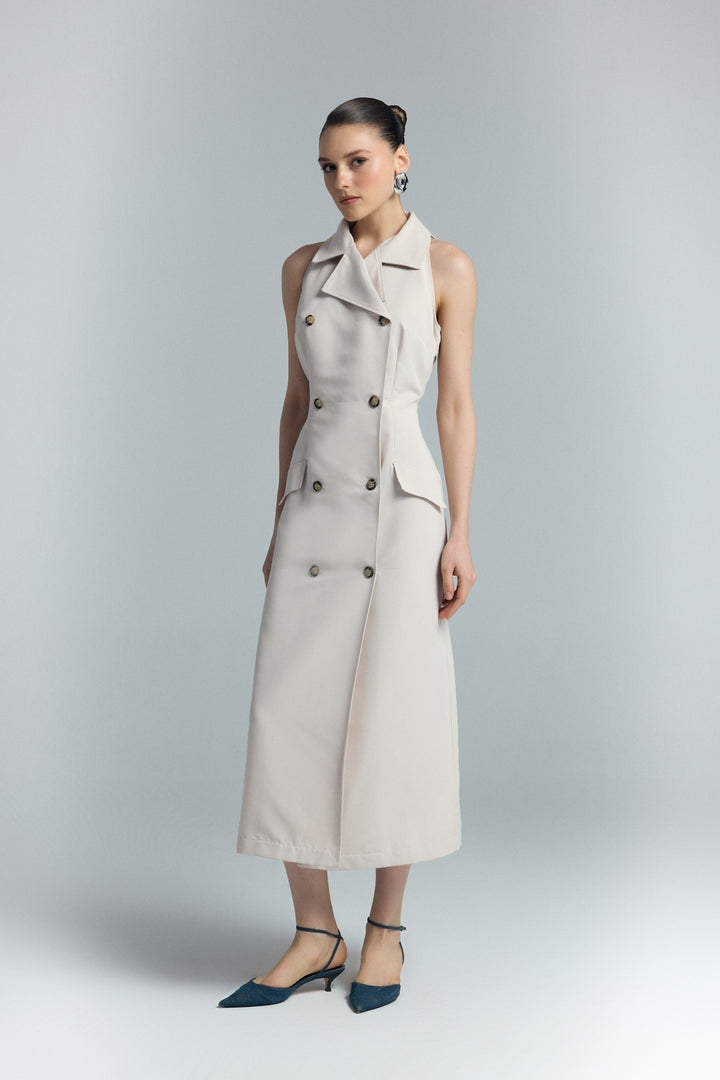 Sateen Robe Jessi - Beige