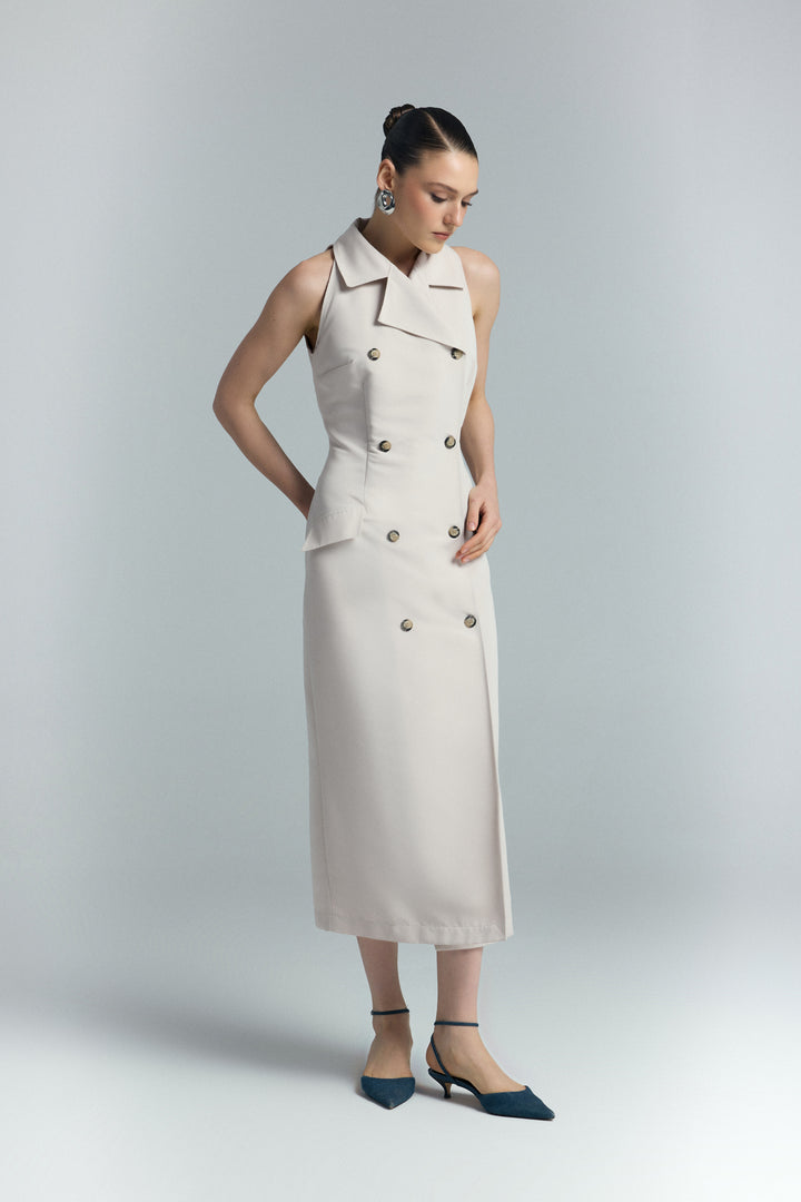 Sateen Robe Jessi - Beige