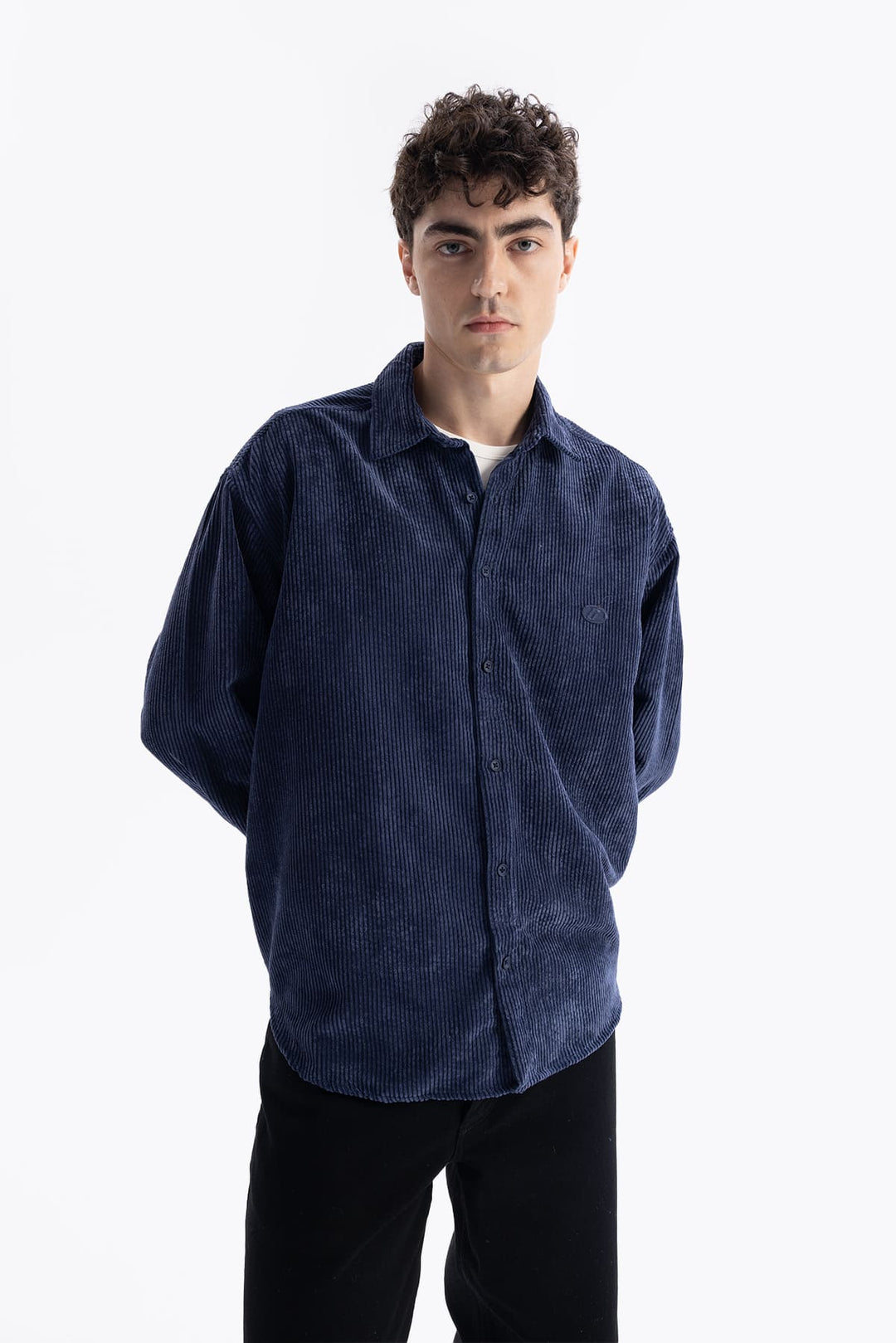 Giesto Chemise en Velours - Indigo