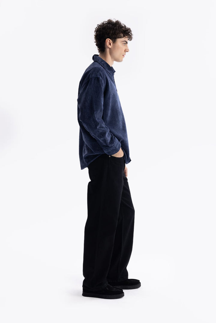 Giesto Chemise en Velours - Indigo