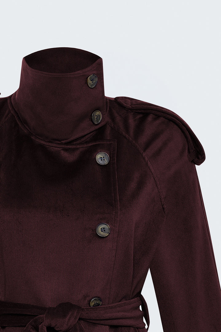 Sateen Veste courte en velours - Bordeaux