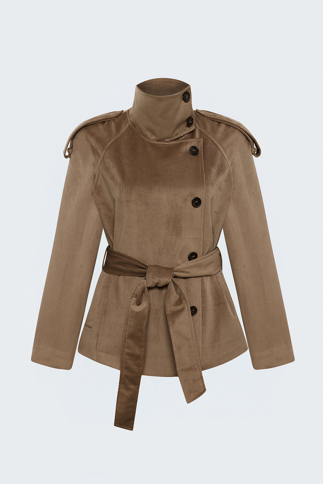 Sateen Veste courte en velours - Camel
