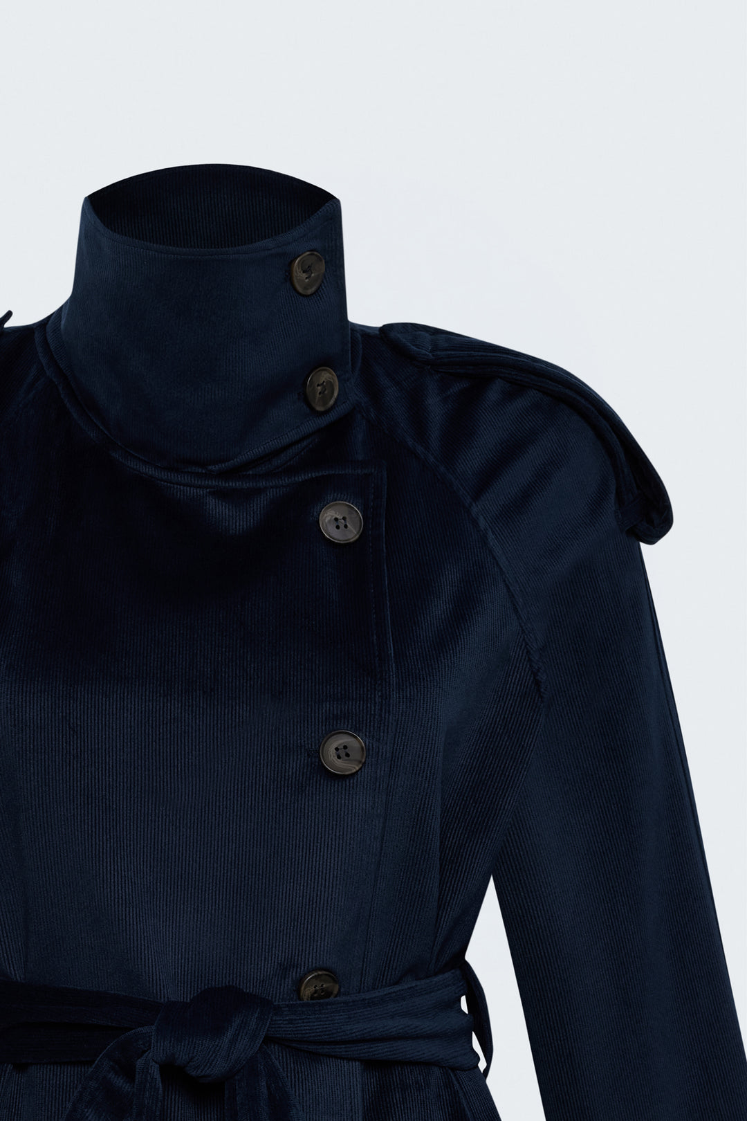 Sateen Veste courte en velours - Bleu marine