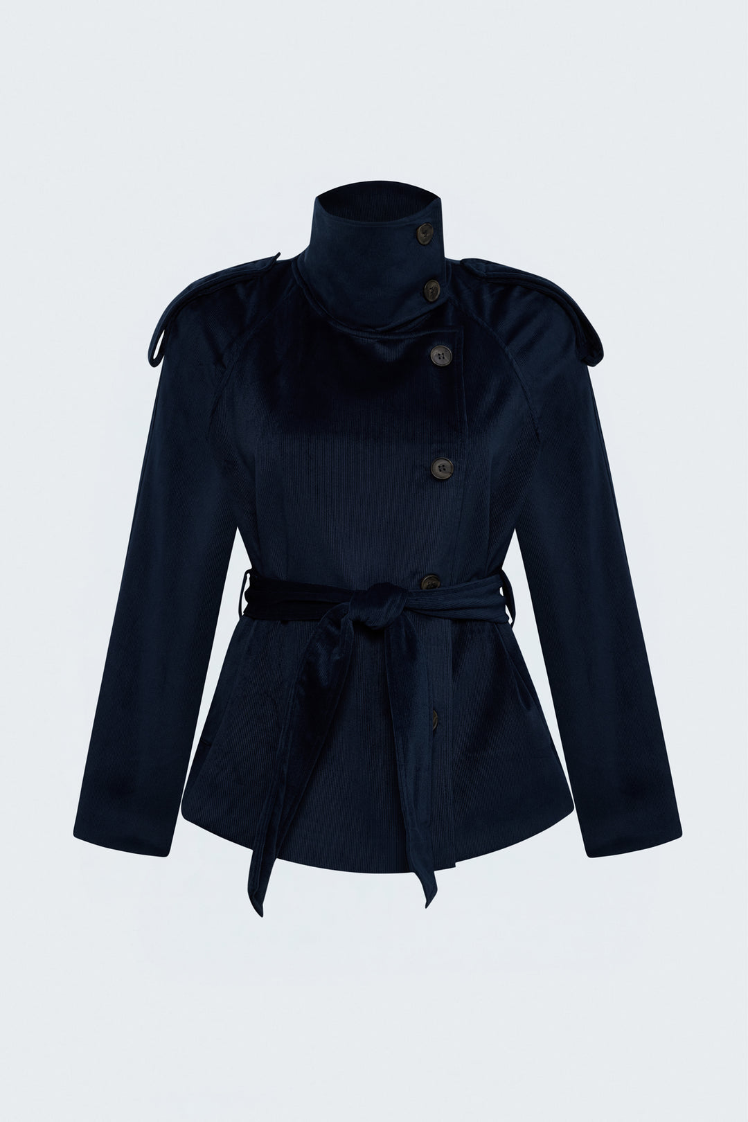 Sateen Veste courte en velours - Bleu marine
