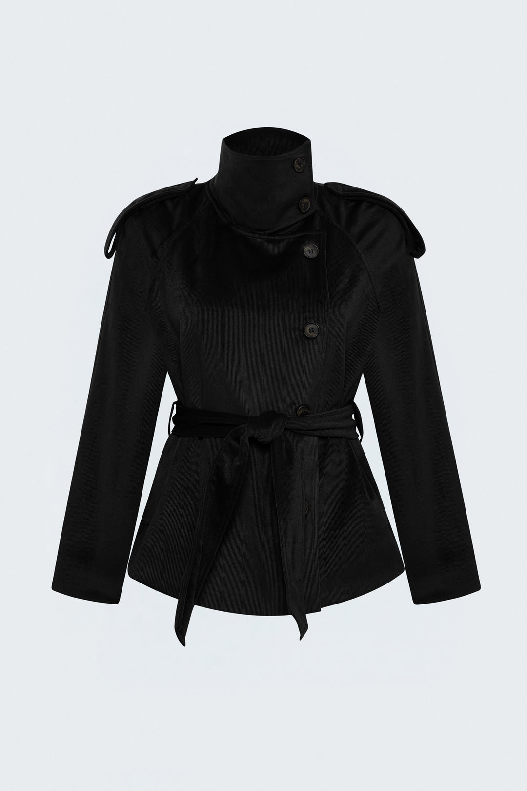 Sateen Veste courte en velours - Noir