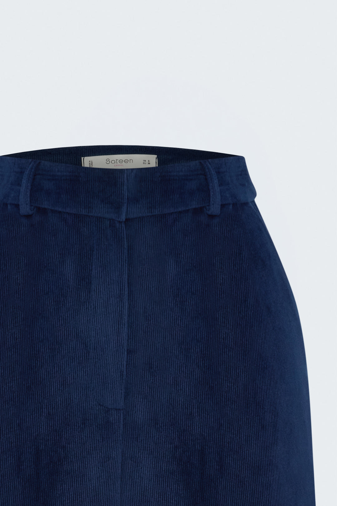 Sateen Pantalon en velours - Bleu marine