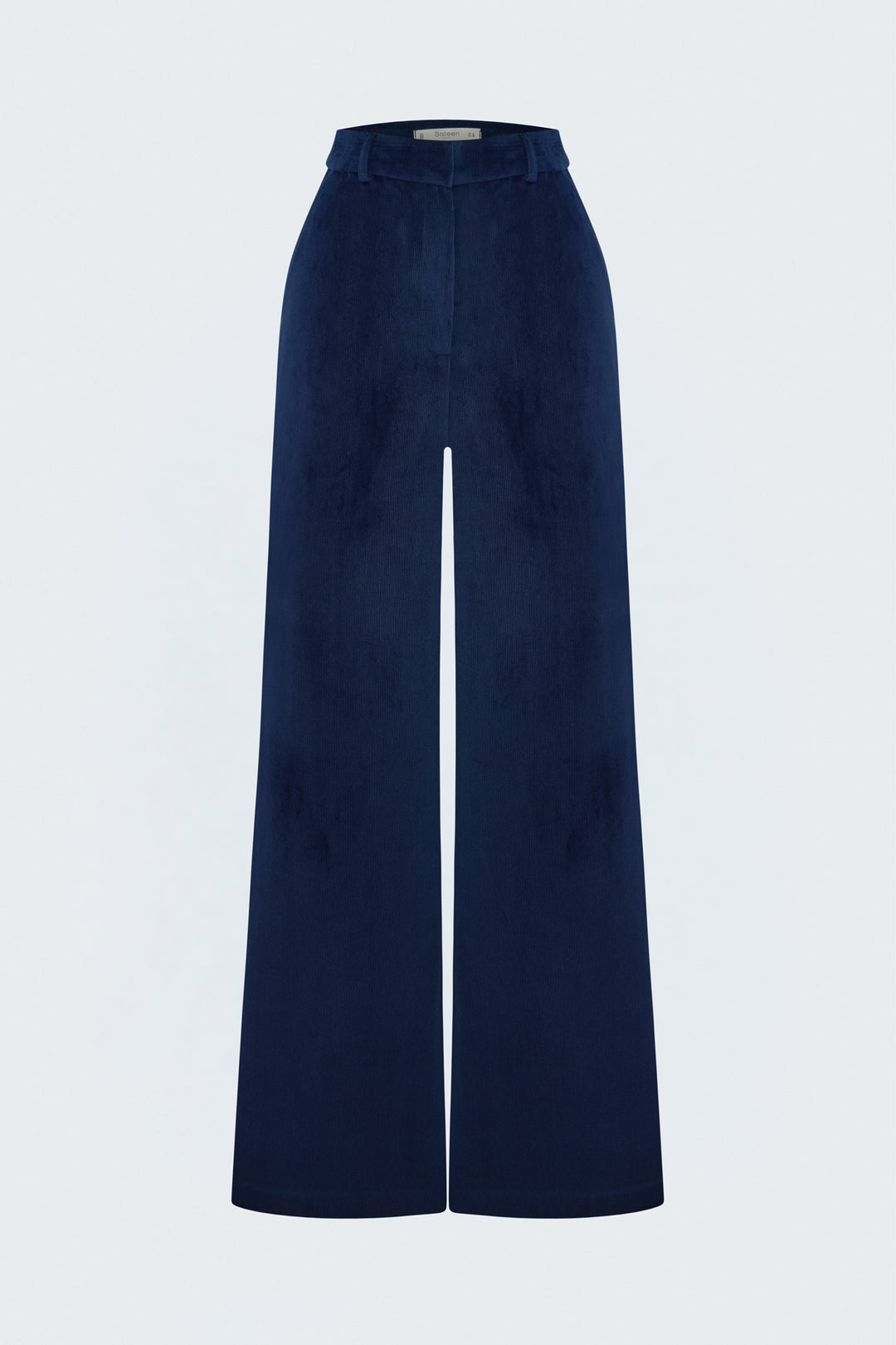 Sateen Pantalon en velours - Bleu marine