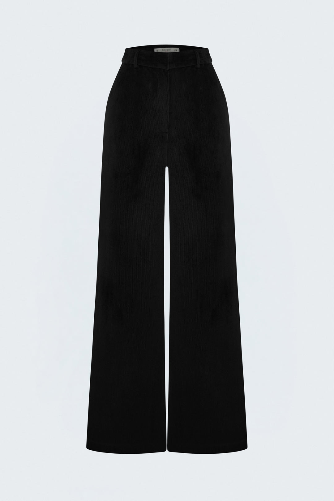 Sateen Pantalon en velours - Noir