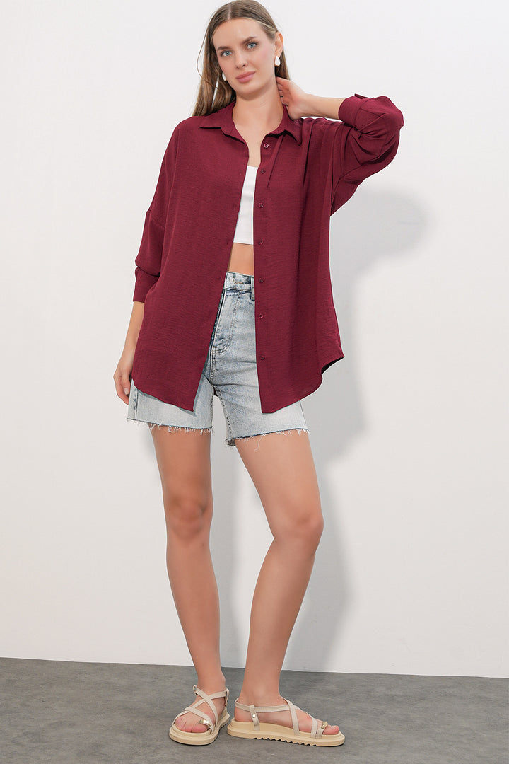 Bigdart Chemise Oversize Aerobin Femme 20402 - Bordeaux