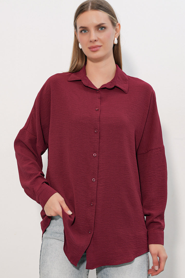 Bigdart Chemise Oversize Aerobin Femme 20402 - Bordeaux