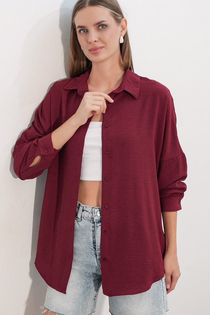 Bigdart Chemise Oversize Aerobin Femme 20402 - Bordeaux