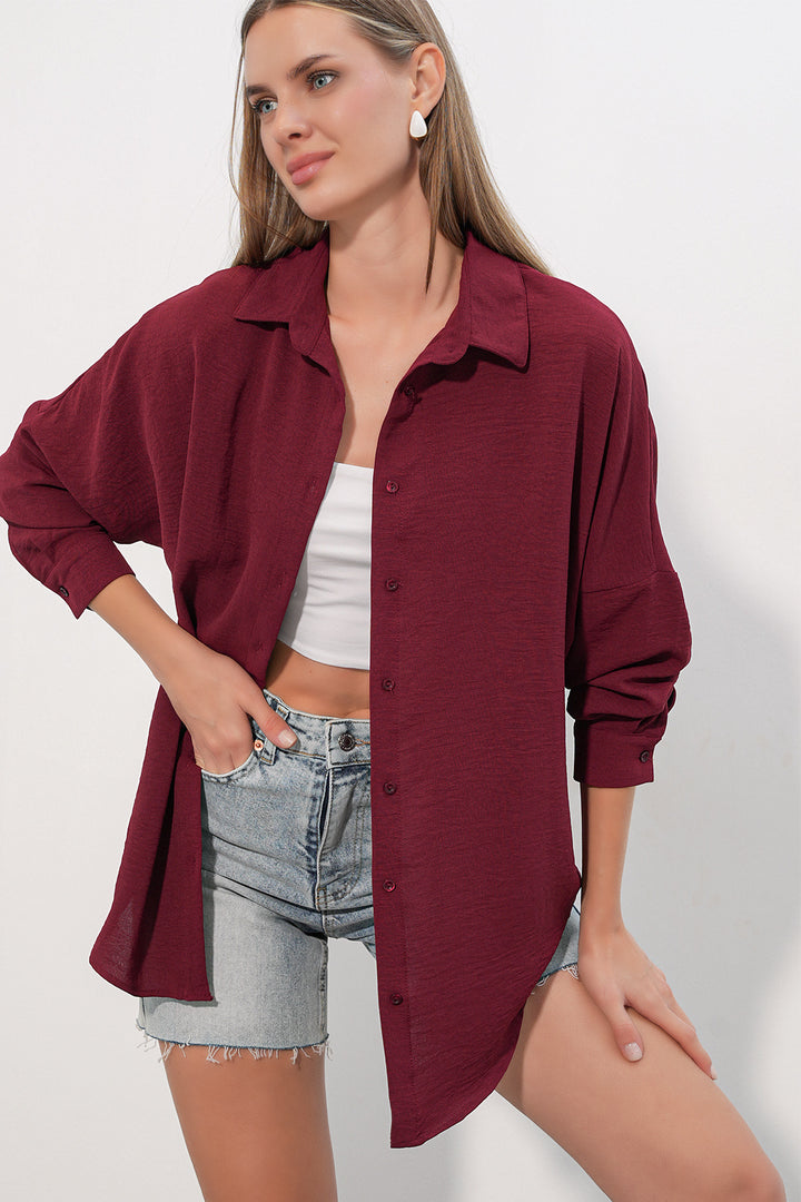 Bigdart Chemise Oversize Aerobin Femme 20402 - Bordeaux