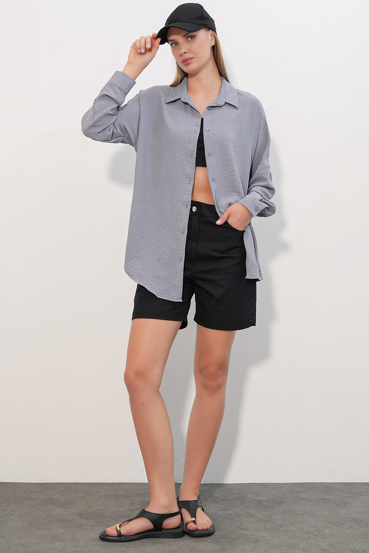 Bigdart Chemise Oversize Aerobin Femme 20402 - Gris