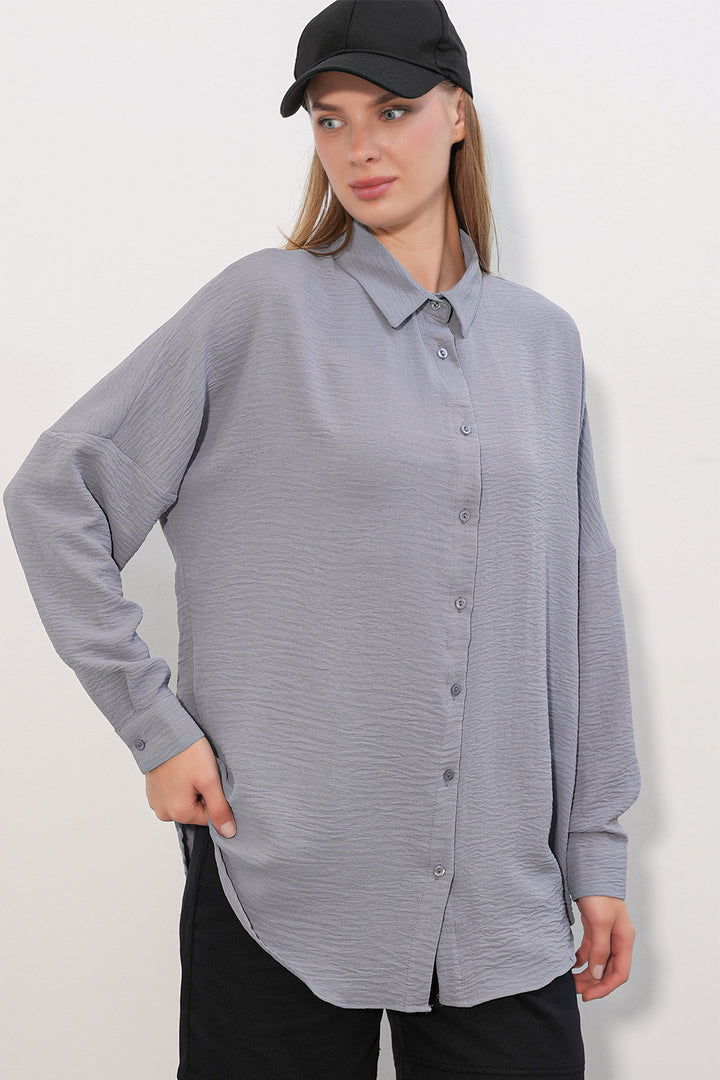 Bigdart Chemise Oversize Aerobin Femme 20402 - Gris
