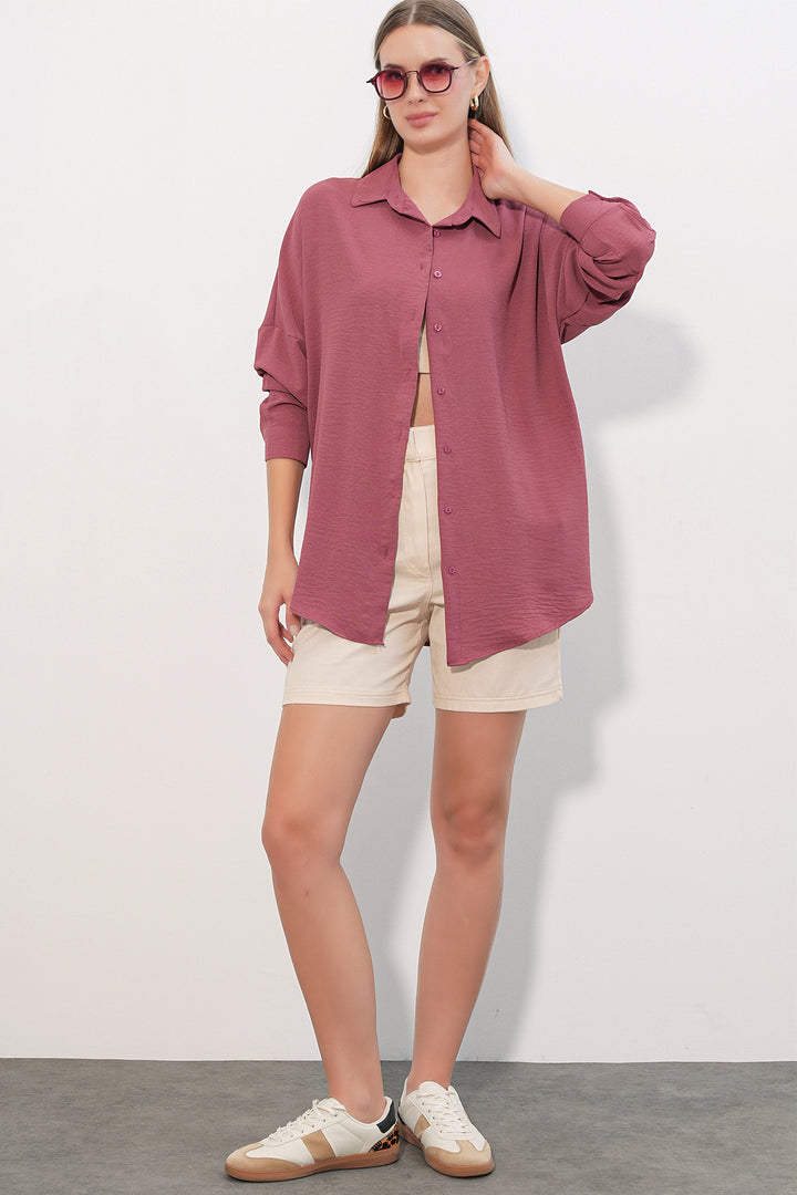 Bigdart Chemise Oversize Aerobin Femme 20402 - gül kurusu