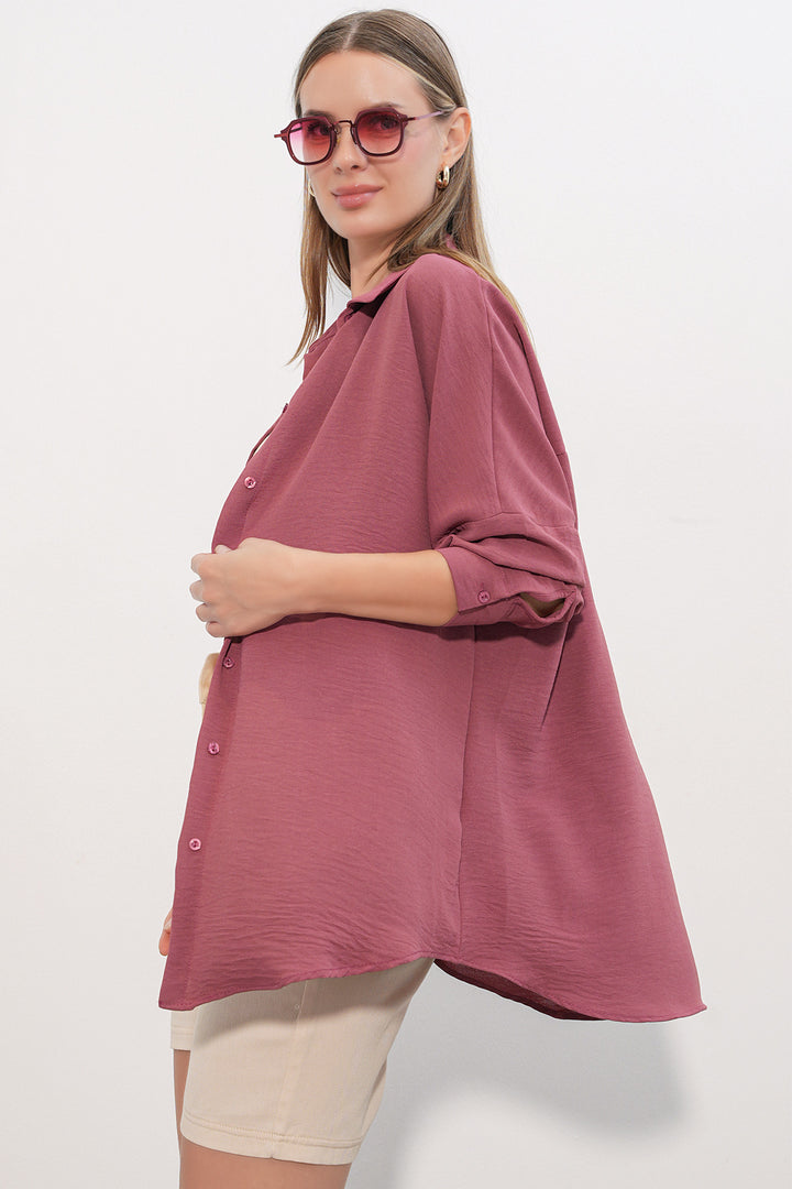 Bigdart Chemise Oversize Aerobin Femme 20402 - gül kurusu
