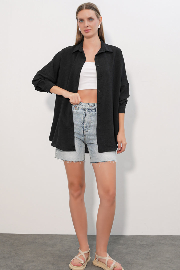 Bigdart Chemise Oversize Aerobin Femme 20402 - Noir