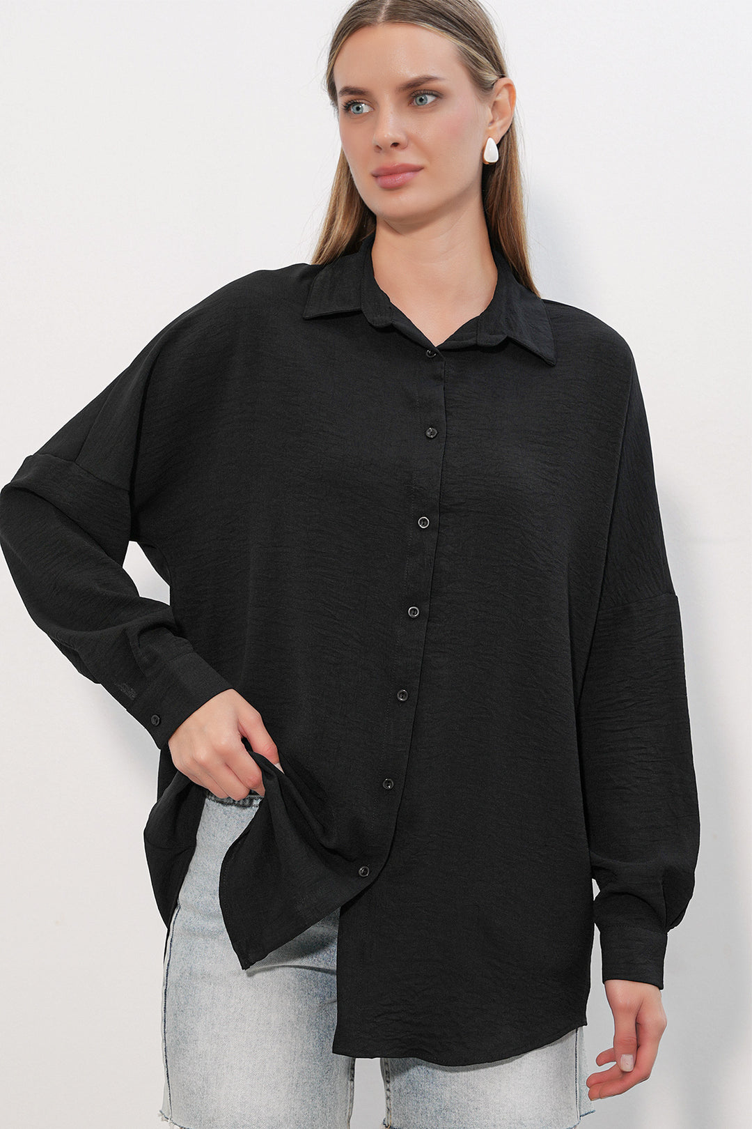 Bigdart Chemise Oversize Aerobin Femme 20402 - Noir