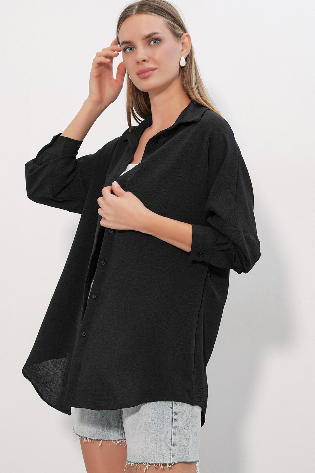 Bigdart Chemise Oversize Aerobin Femme 20402 - Noir