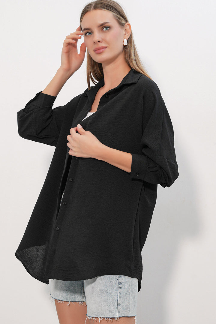 Bigdart Chemise Oversize Aerobin Femme 20402 - Noir