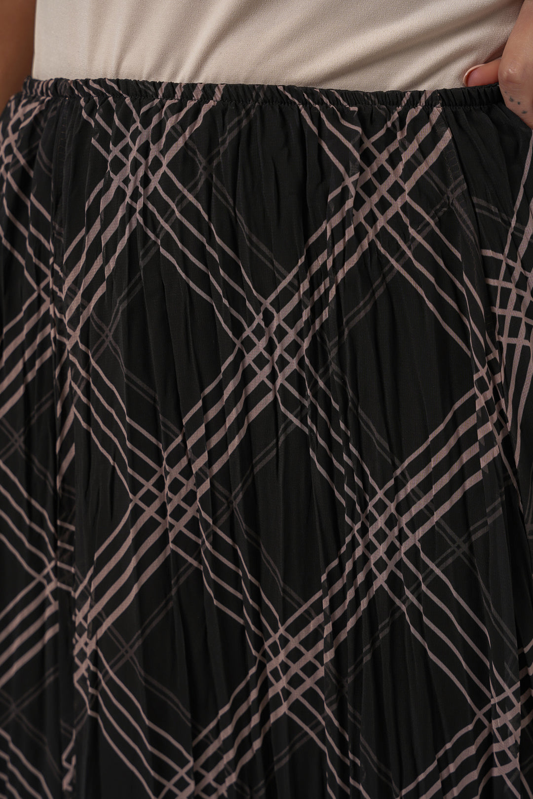 Bigdart Jupe en chiffon asymétrique pour femme 8056 - Noir