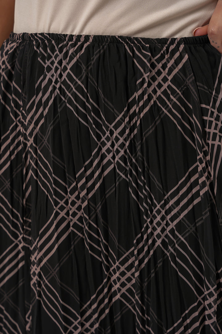 Bigdart Jupe en chiffon asymétrique pour femme 8056 - Noir